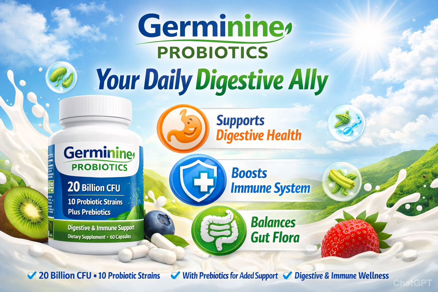 Germinine Probiotics: Your Daily Digestive Ally